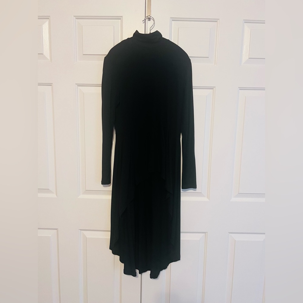 Patrizia Luca Black Mock Neck Long Sleeve Shirt or Dress Size Medium